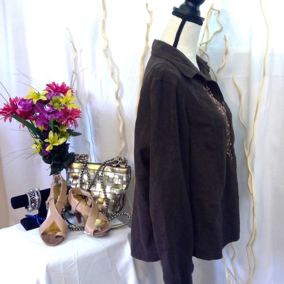 Micro Suede Blouse - Picture 2 of 6